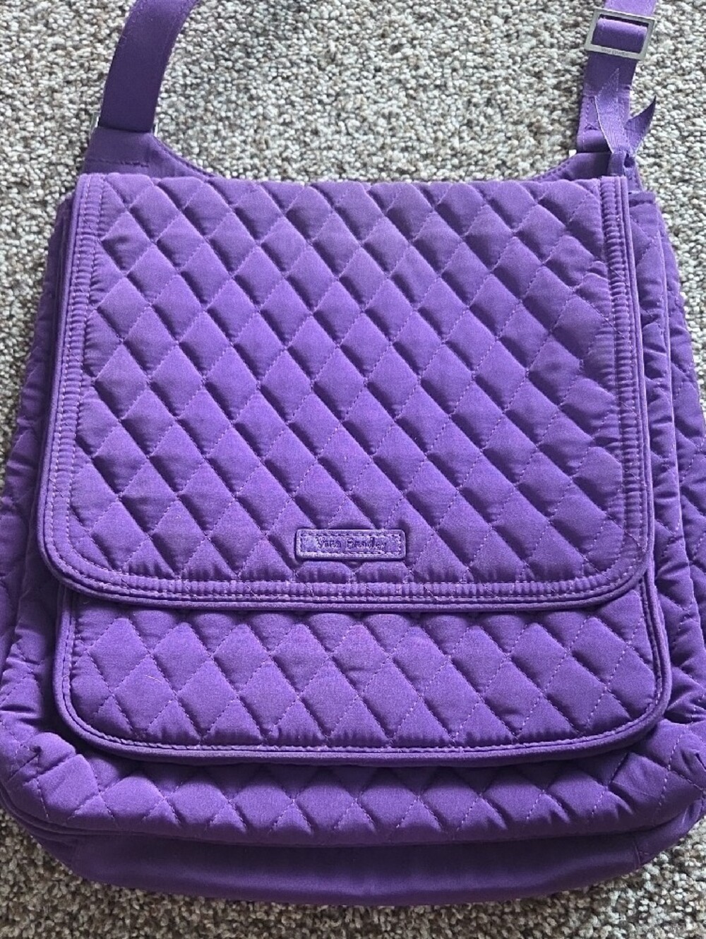 Vera Bradley Quilted Purple Crossbody Shoulder Bag